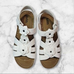 White Floral Kids' Sandals